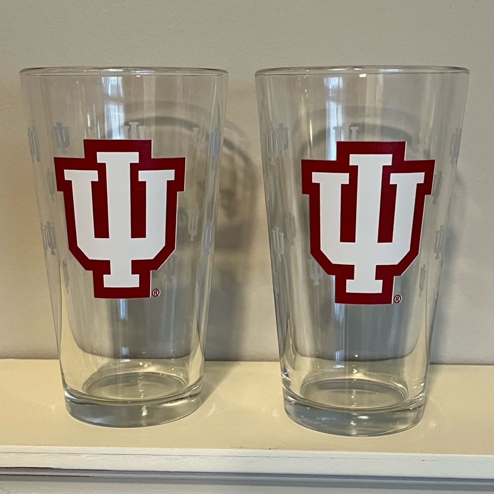 Indiana University pint glasses